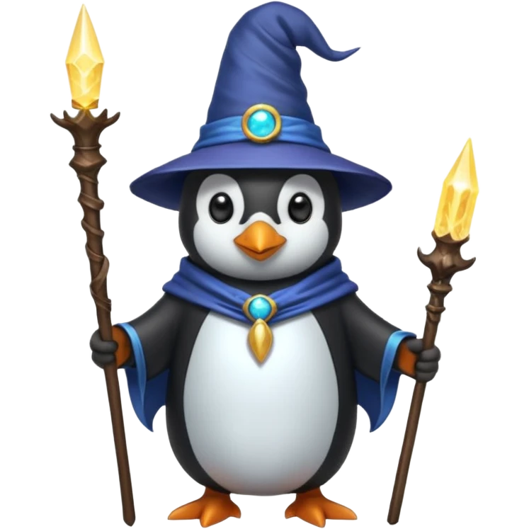 Penguin Wizard emoji