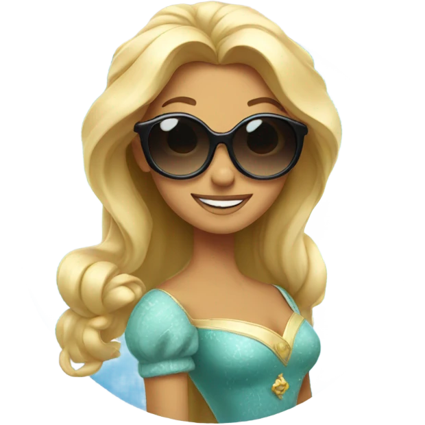 Princess with sunglasess  emoji