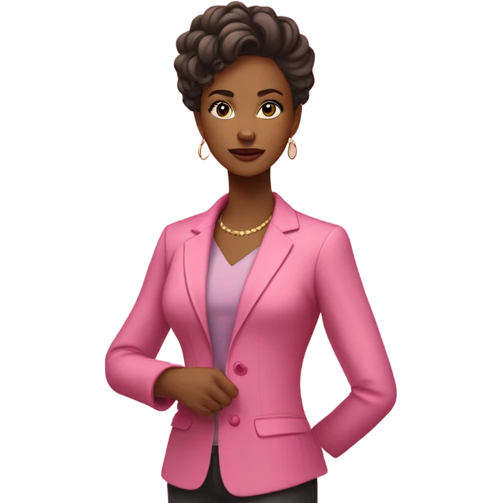 Girl boss in pink emoji