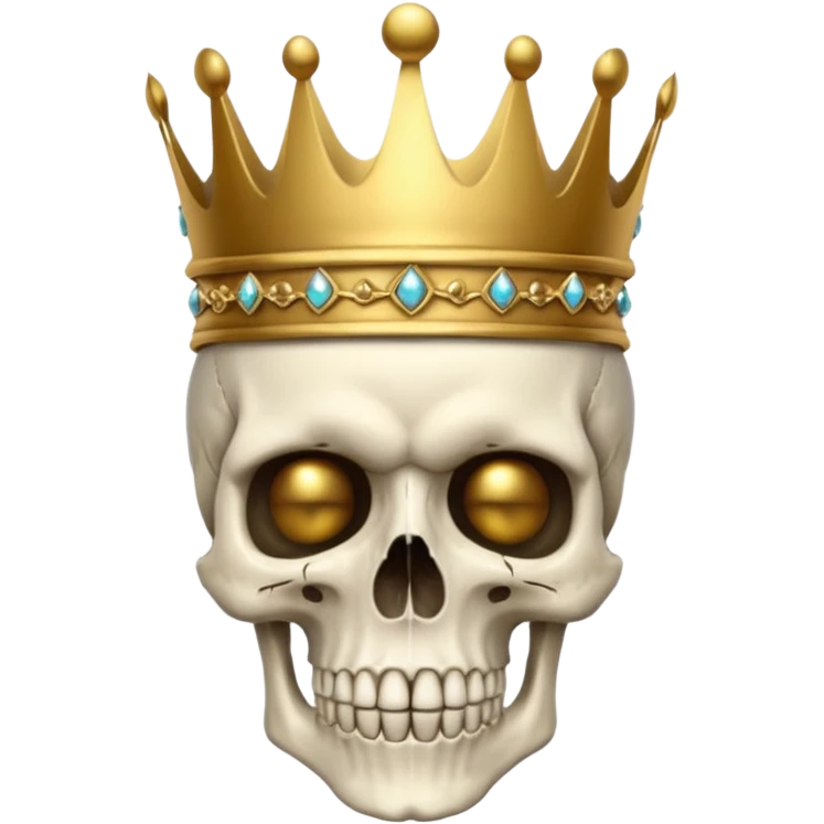 Skull with a crown on his head emoji