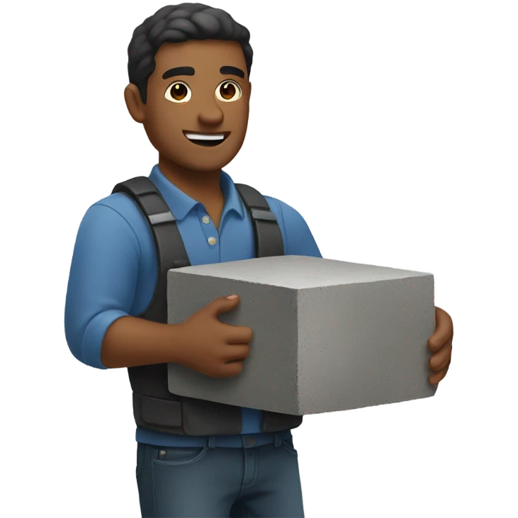 Man holding cindyblock  emoji