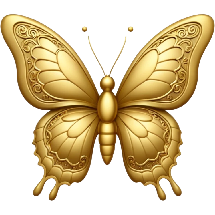 Gold butterfly emoji