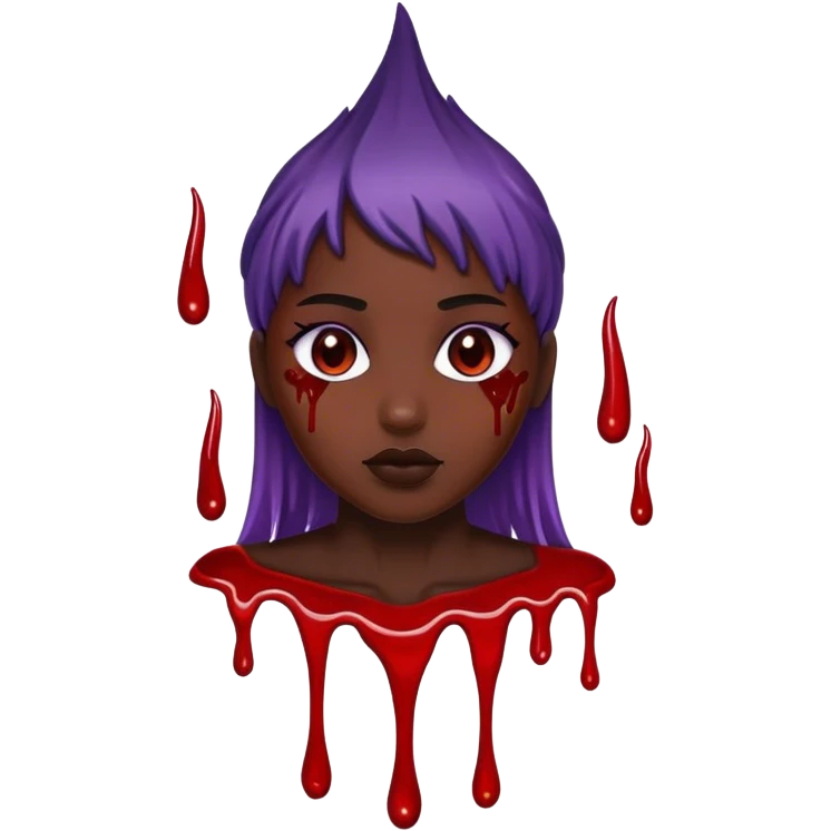 Black lavender with blood drips emoji