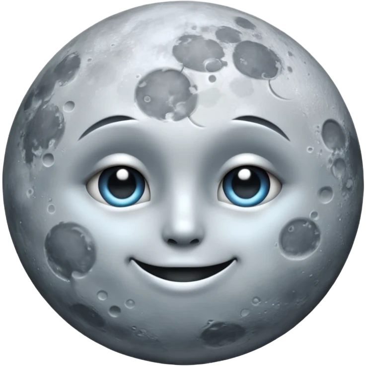 Moon no face emoji