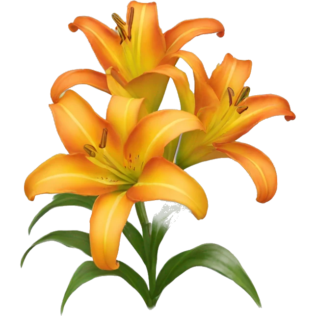 yellow and orange lilies  emoji