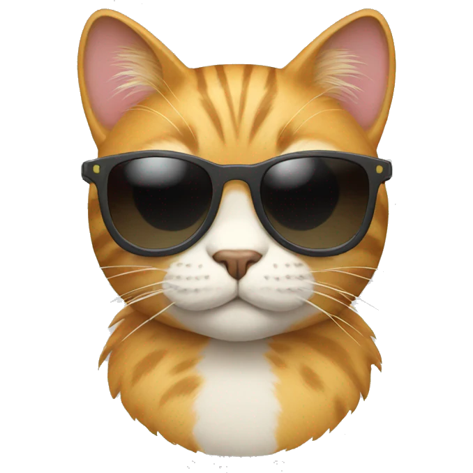 Cat with sunglasses emoji