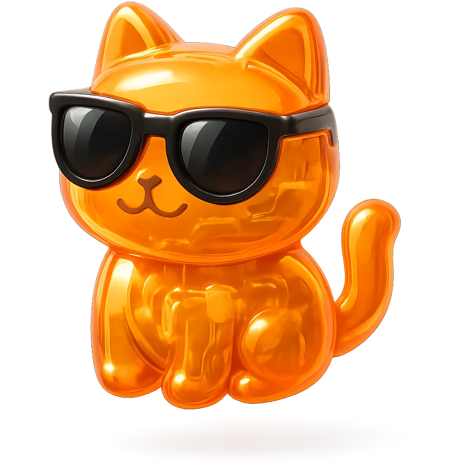 Cat wearing sunglasses emoji