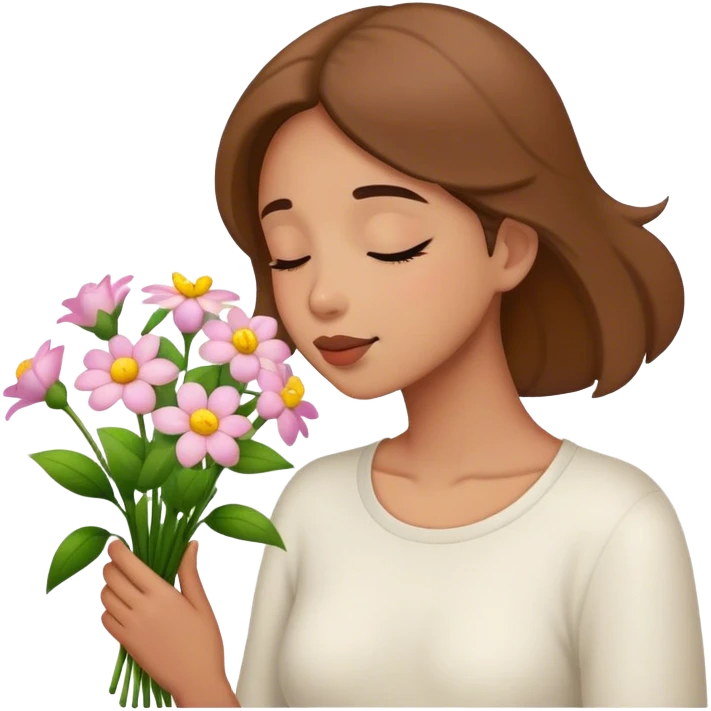 smell the flowers emoji