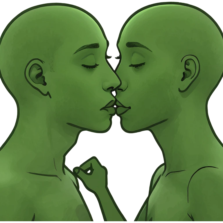 Shane and Josh kissing emoji
