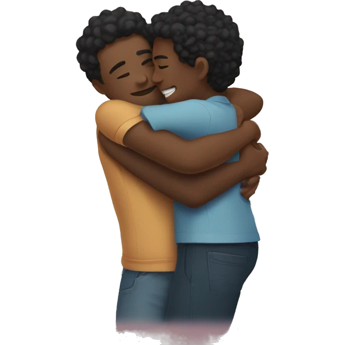 🕴🏿with 🧍🏿‍♀️hugging emoji