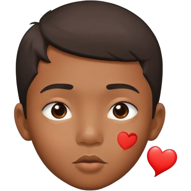 asian black boy kiss emoji