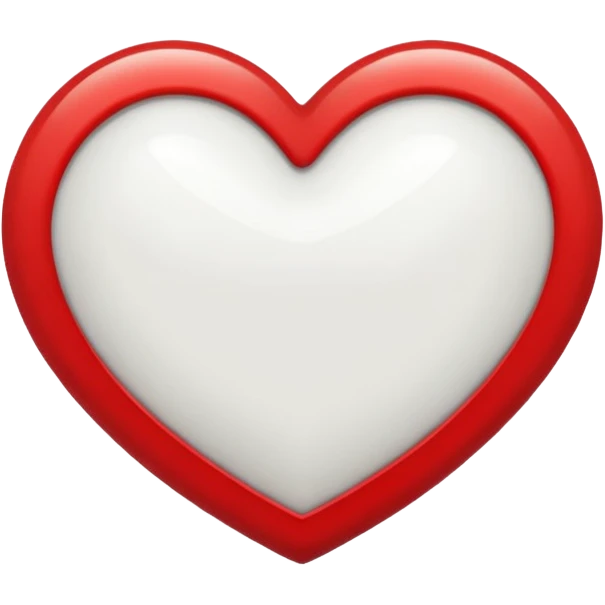 white and red heart emoji