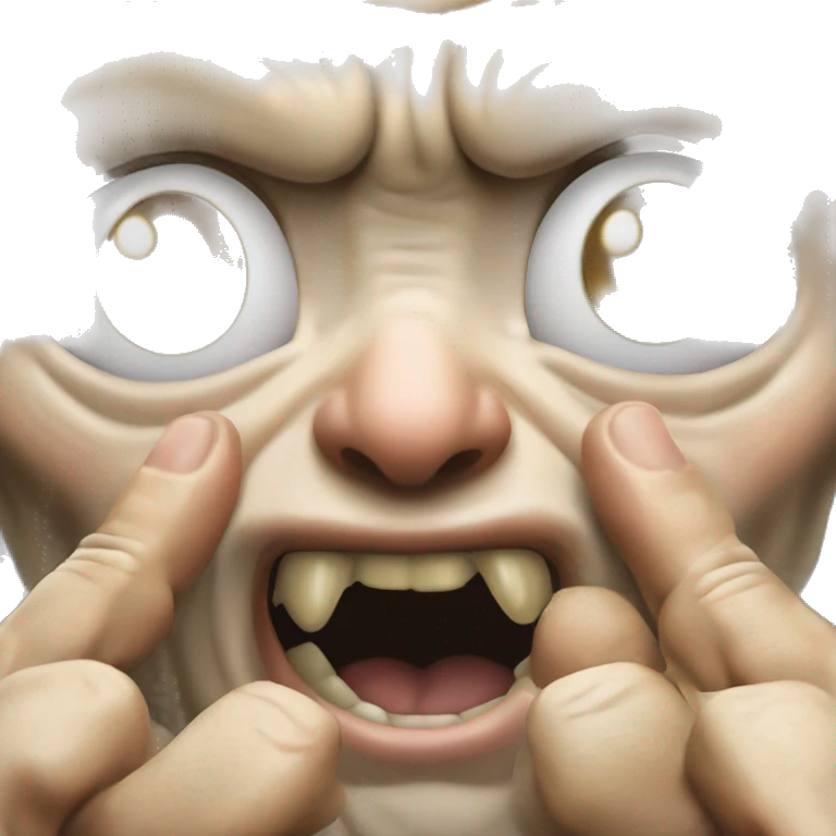 expresion de Gollum del señor de los anillos en la cual tiene en la mano un anillo diciendo precioso emoji