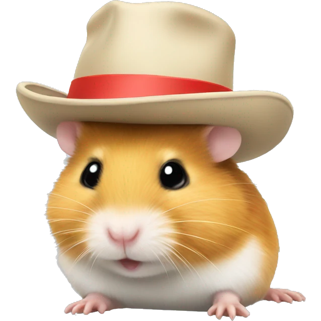 Hamster with hat emoji