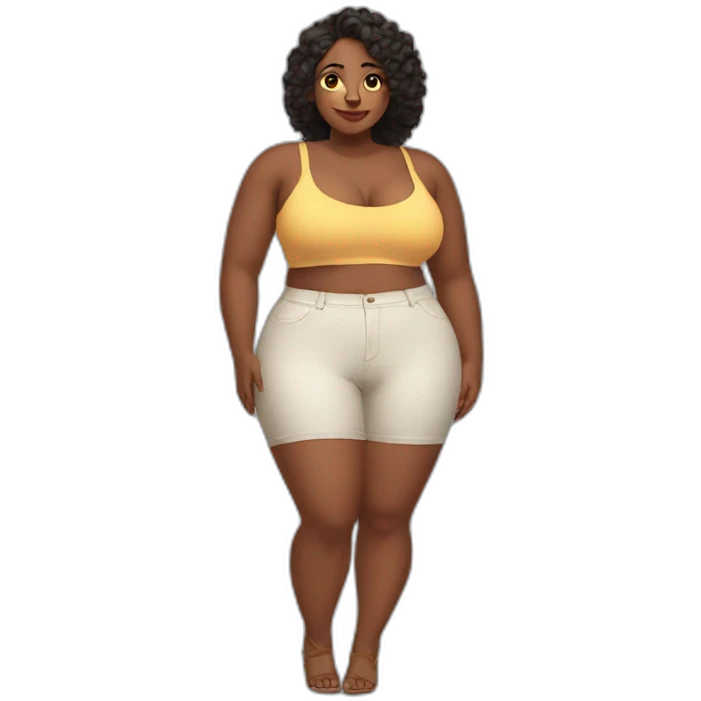 Curvy woman thicc emoji