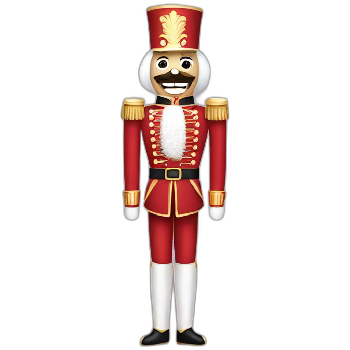 full body nutcracker with big mouth emoji