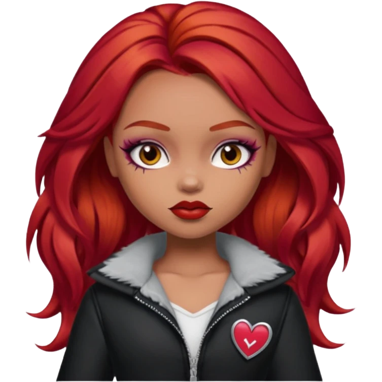 sexyredd as pretty bratz baddie, red hair emoji