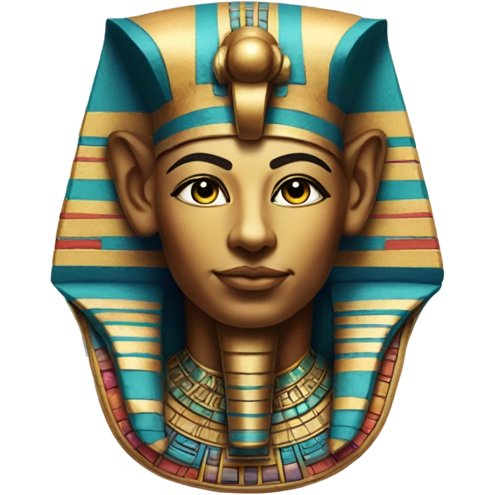colourful statue of egypt god with cat face emoji