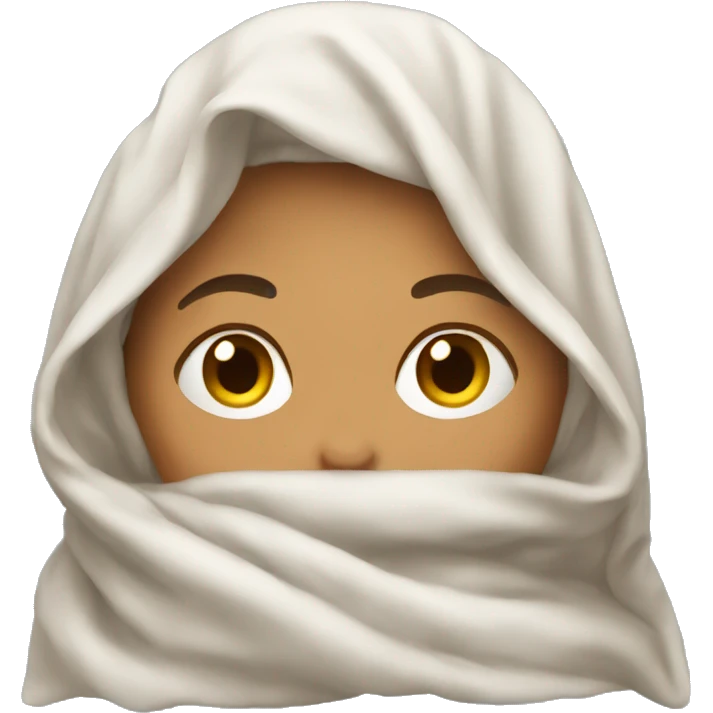 woman in blankiet emoji