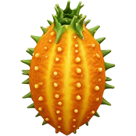 orange kiwano fruit  emoji