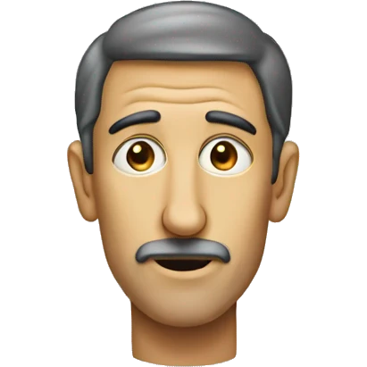 a man with a very long nose emoji