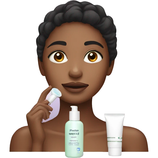 girl doing her skincare  emoji