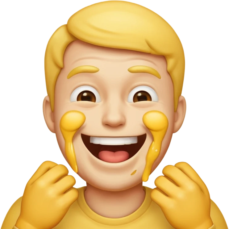 emoji guy choking himself laughing  emoji
