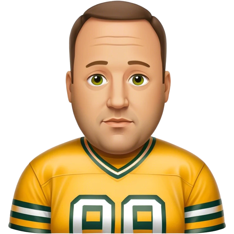 Kevin James as a Green Bay packers fan emoji