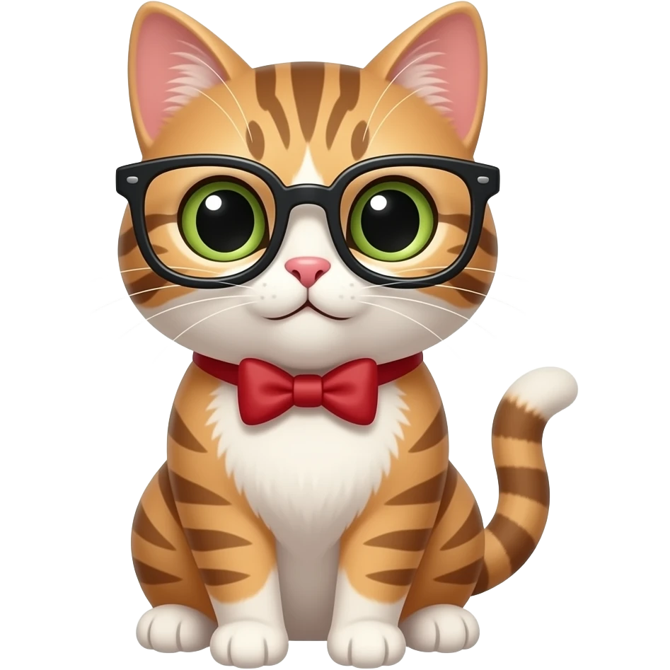 Nerdy cat emoji
