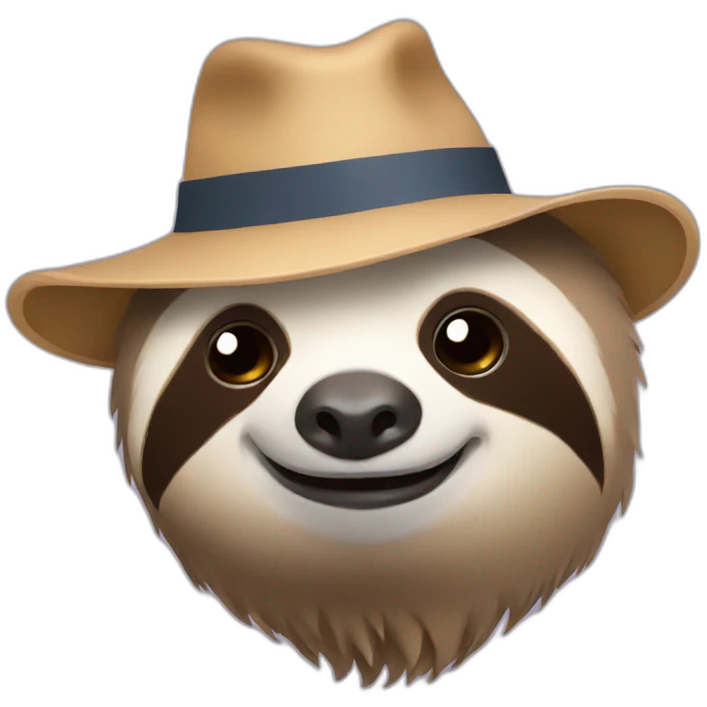 sloth with a hat  emoji