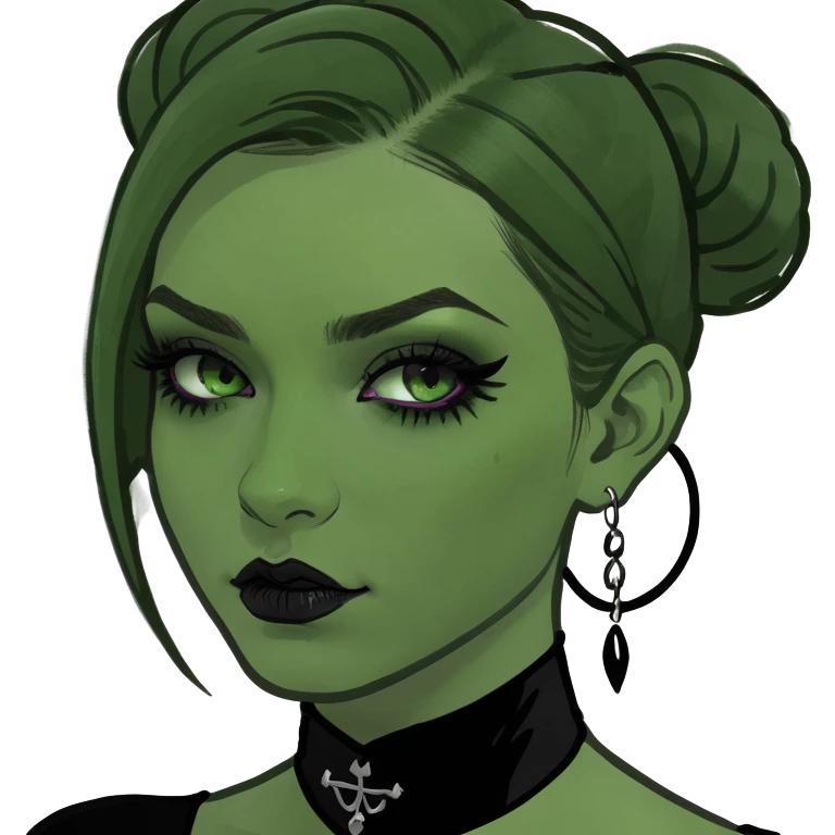 goth girl with trad goth makeup emoji