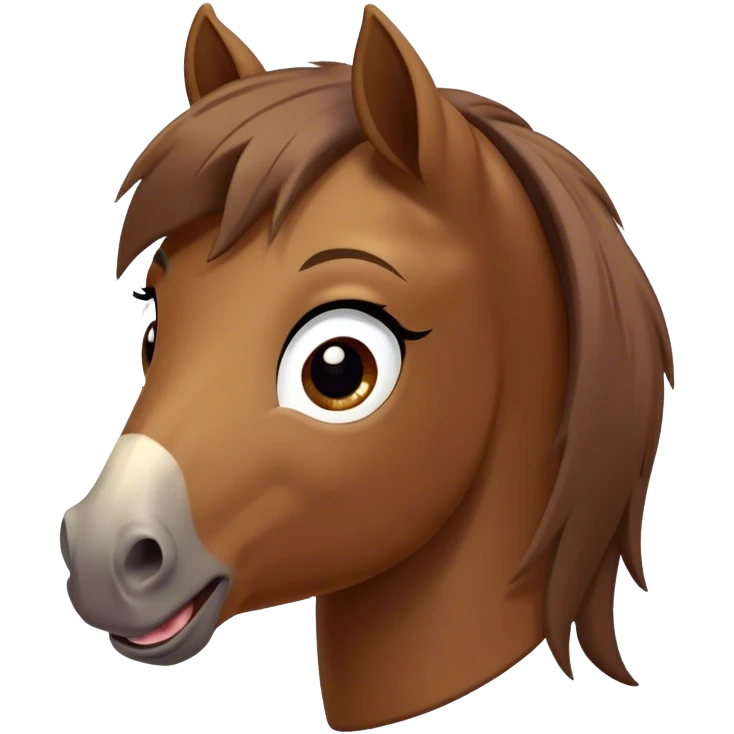 Cinematic Comical Brown Welsh Pony Portrait Emoji, Head tilted dramatically with an exaggeratedly amused expression, featuring a robust, glossy brown color, wide, comically expressive eyes full of playful disbelief, and a subtly animated, perky head, Simplified yet hilariously expressive features, highly detailed, glowing with a slightly sassy earthy glow, high shine, dramatic yet playful, stylized with an air of cheeky equine mischief, soft glowing outline, capturing the essence of a meme-worthy brown Welsh pony that looks ready to trot its way into viral fame! emoji