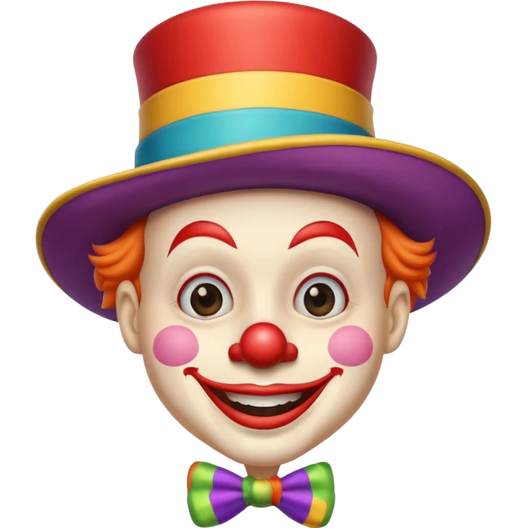 Clown with big top hat emoji