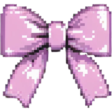 shiny pink bow emoji