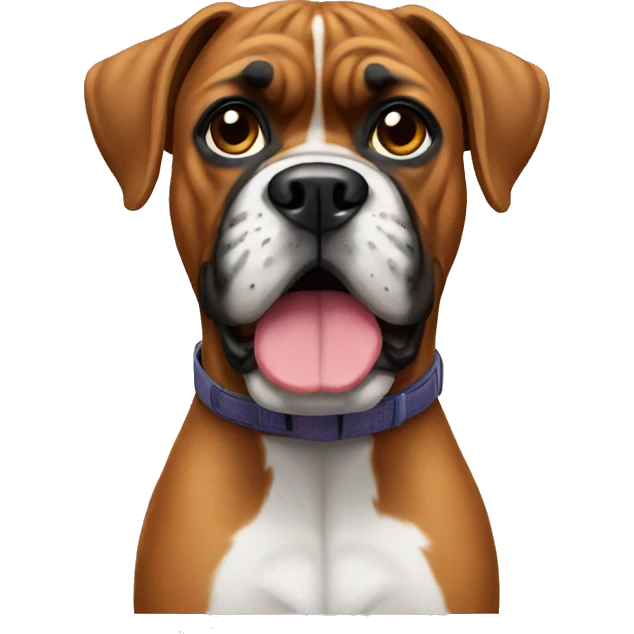  boxer dog full body emoji