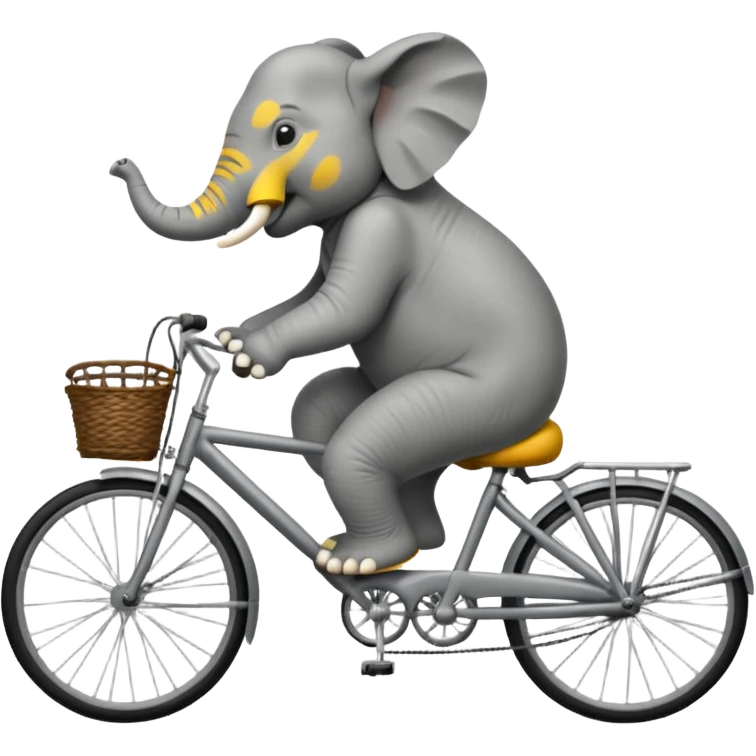 un éléphant à vélo emoji