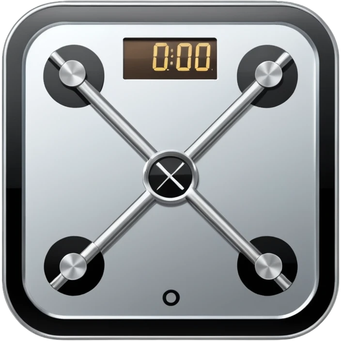 Digital weight scale with 0:00 on it emoji