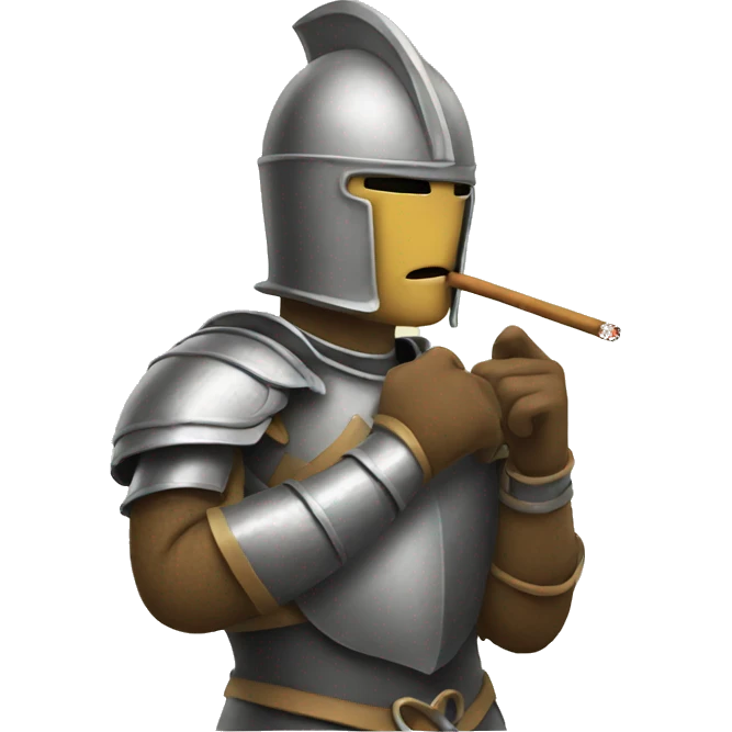 knight smoking cigarette emoji
