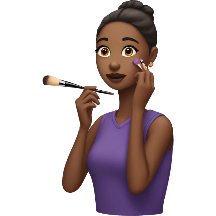 Girl doing makeup  emoji