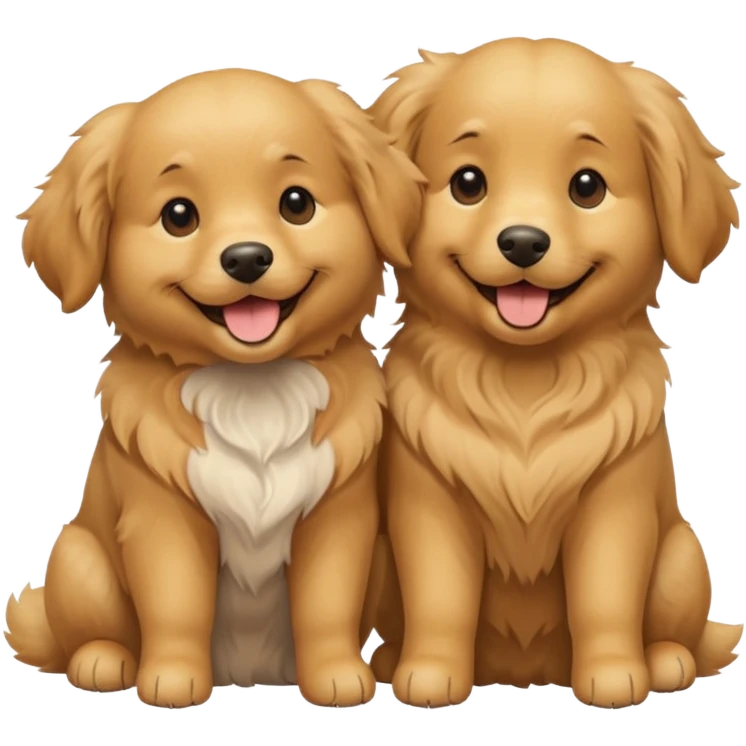 a cute dog couple emoji