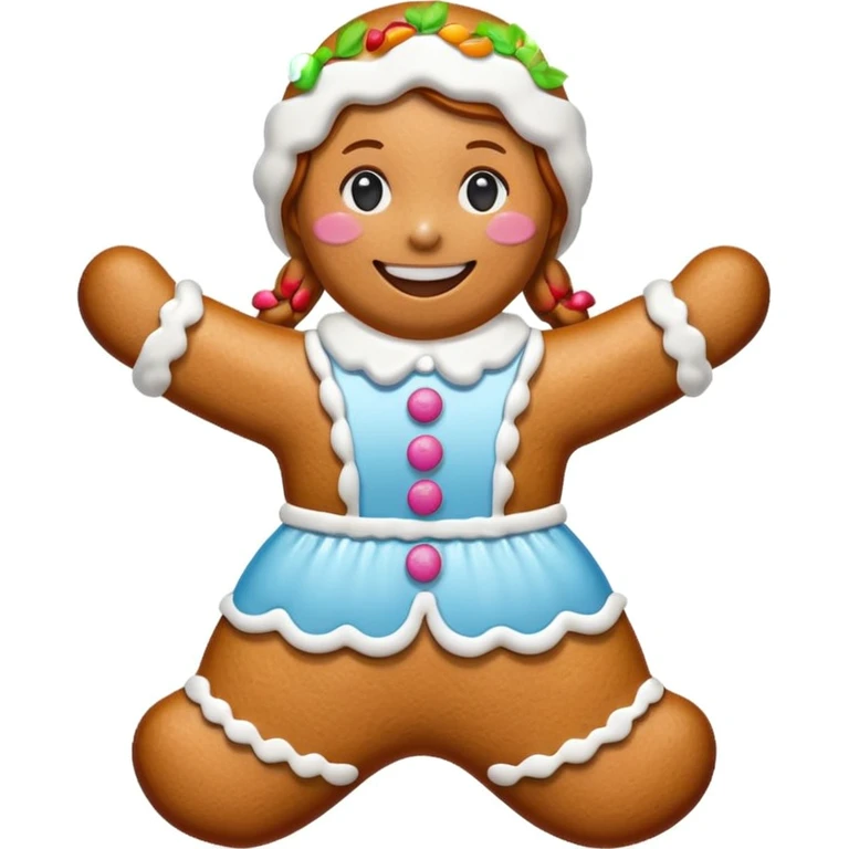 Gingerbread woman emoji