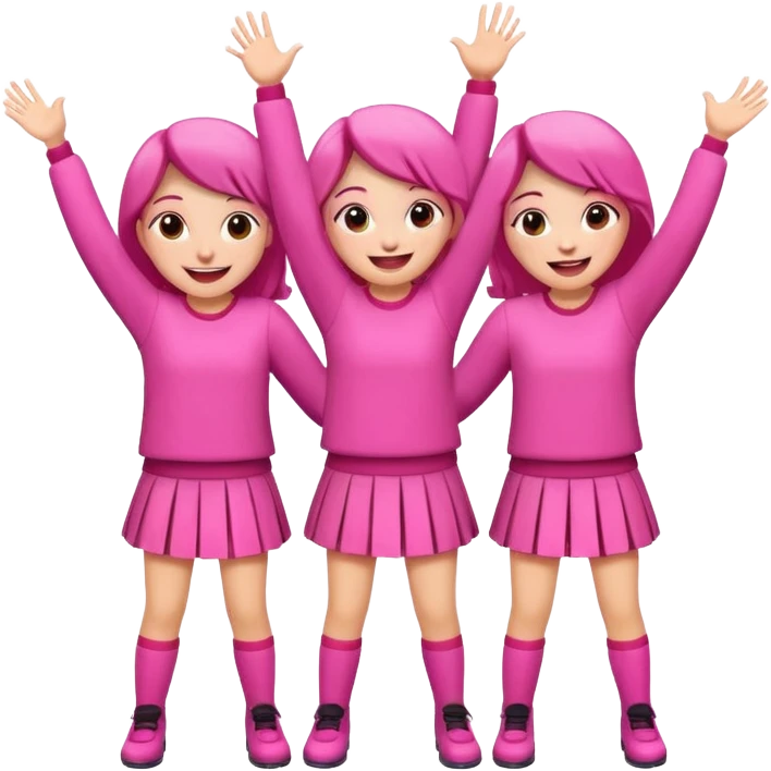 Pink girls on stage emoji