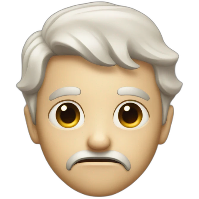 A very suspicious face emoji