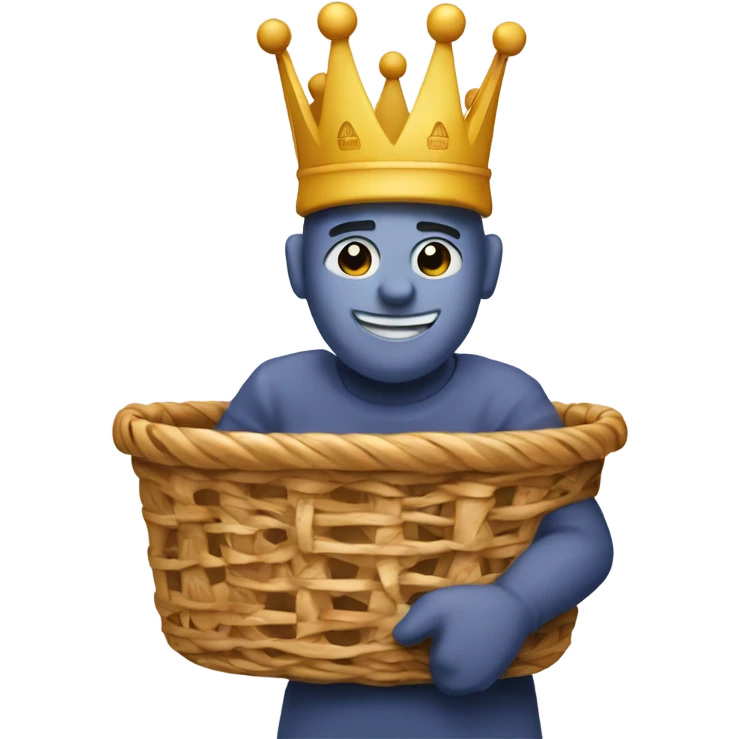 “First basket man” logo with a crown  emoji