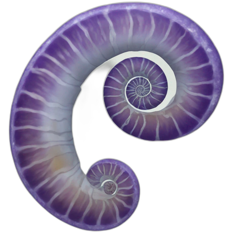  purple ammonite fossil emoji