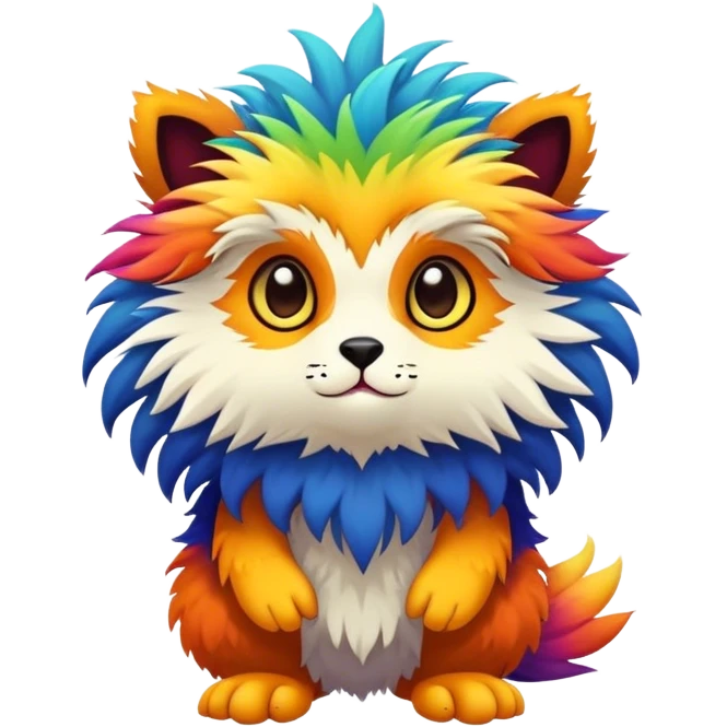 Epic Edgy Cute Colorful Vernid-creature-animal full body emoji