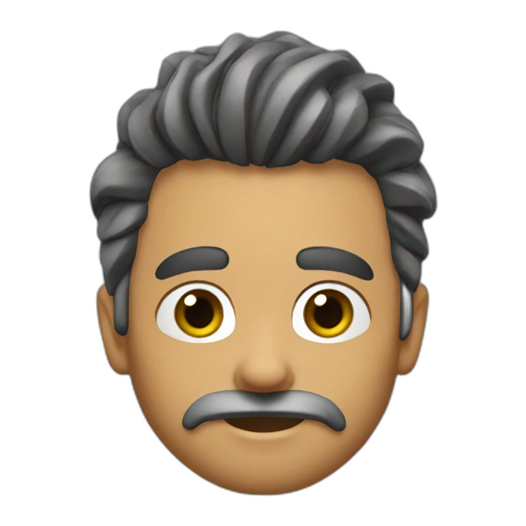 moreno con pelo piel clara emoji