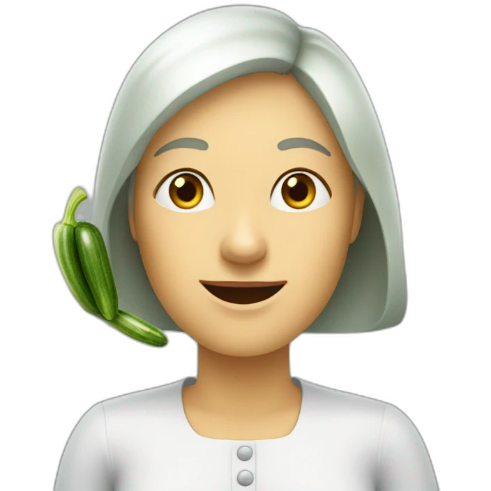 Frau beißt Zucchini emoji