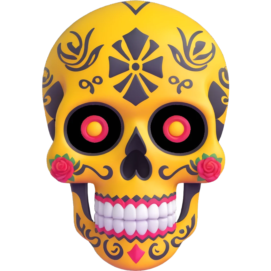 Sugar skull with wu-tang clan logo incorporated emoji
