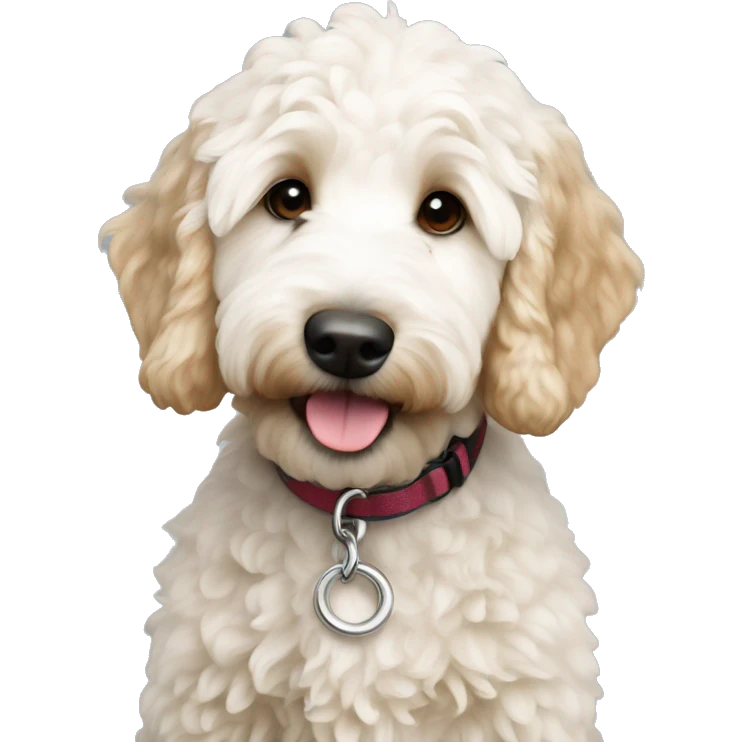 mini goldendoodle white emoji